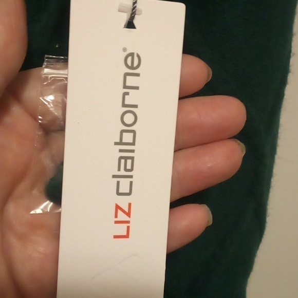 NWT - Liz Claiborne Green Long Sleeve Knit Sweater - Size Small - Picture 4 of 7